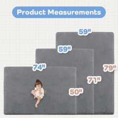 PaPaMat large 59x79 inch play area suitable for multiple rooms and activities.