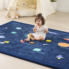 PaPaMat planet play mat overview showing a large cushioned surface for safe floor play