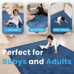 PaPaMat water-repellent surface in royal blue resists spills.