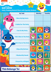 Paper Projects Baby Shark potty chart blue for engaging potty training.