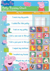 Paper Projects Peppa Pig potty chart cover highlights kid-friendly design to support toilet training.