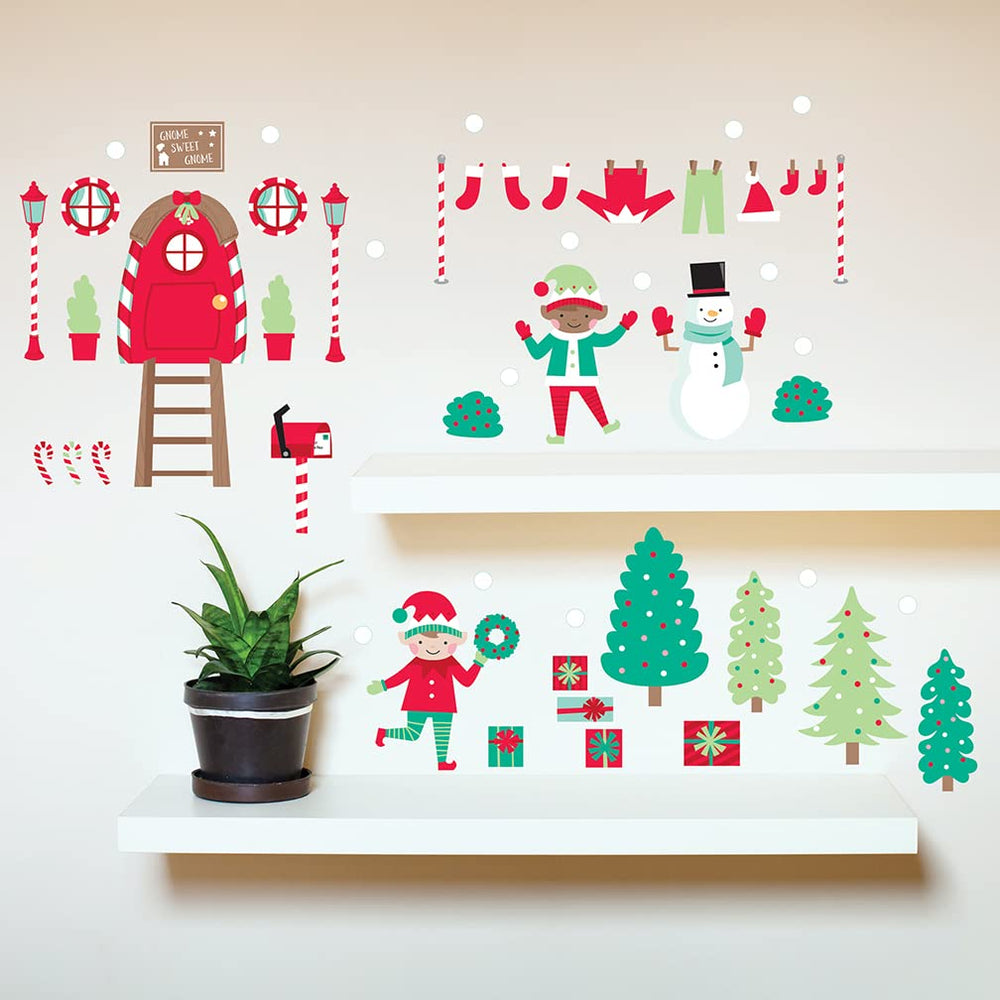 Paper Riot Co elf house stickers pack for kid-friendly holiday wall decor