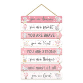 Paquesta pink eight-piece layout: playful elephant art brightens kids' room.