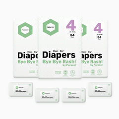 Parasol Clear+Dry diaper fit emphasizes feather-soft comfort with 3D leg cuffs.