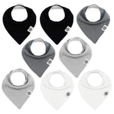 Parker Baby Co. bandana bibs eight-pack with colorful patterns for mess-friendly meals