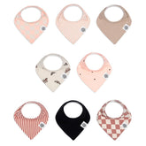 Parker Baby Bandana Bib navy whales pattern keeps outfits dry during meals.