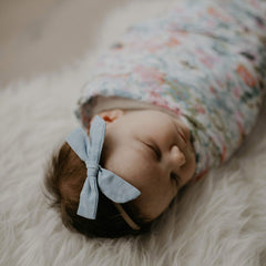Parker Baby Co. The Anne Set mustard bow brightens playful looks.