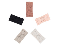 Parker Baby Co. Rosewood cable-knit headband with gentle stretch for comfy wear.