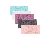 Parker Baby Co. cable-knit headbands close-up showing soft texture for gentle newborn wear.