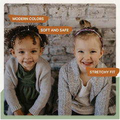 Parker Baby Co. floral pattern headband offers soft, gentle fit for busy playtime.