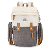 Parker Baby Diaper Backpack Birch Bag front view shows organized space for essentials.