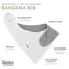 Parker Baby Estes Set baby wearing bib during meals to catch drool