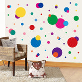 PARLAIM wall stickers 160 color dots brighten walls for quick mood-boosting decor.