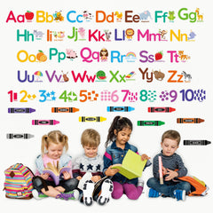 PartyGarden Animal Alphabet Numbers wall decal sheet 02 highlights bright animals and letters.