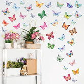 PartyGarden butterfly wall stickers eight-sheet layout for vibrant girls' room decor