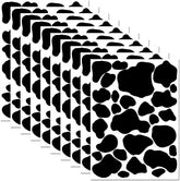 PartyGarden cow print stickers sheet close-up, durable vinyl for long-lasting decor