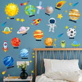PartyGarden outer space decals pack creates vivid space scenery for kids' rooms