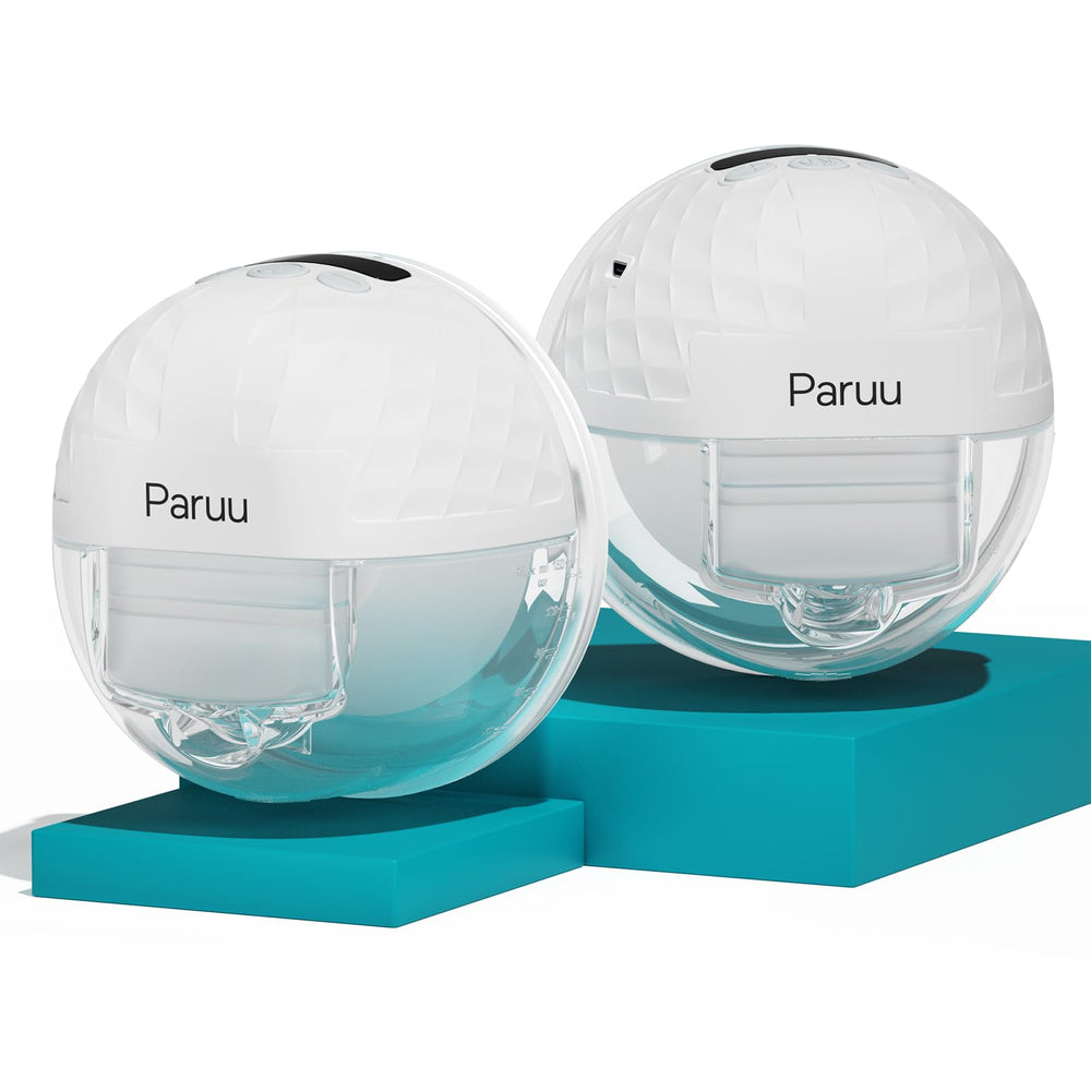 Paruu P10 wearable breast pump in bra for discreet pumping during errands