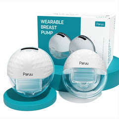 Paruu P10 wearable breast pump in bra—discreet hands-free pumping for daily routines.
