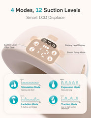 Paruu P16 LED display helps you monitor mode and suction at a glance