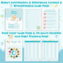 Pasimy Baby Daily Log Book growth and mood tracking pages