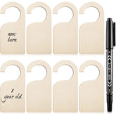 Patelai blank wooden clothing divider front view keeps closet organized for quick outfits.
