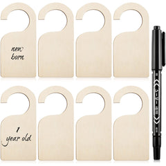 Patelai blank wooden clothing divider front view keeps closet organized for quick outfits.