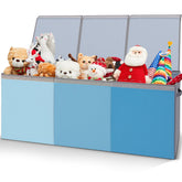 Patelai extra large toy box front view shows ample storage for toys and books, keeping the room tidy.