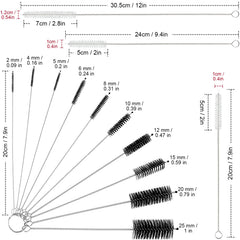 Patelai straw cleaning brush diameter 2mm ideal for narrow straws and sippy cups.