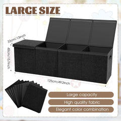 Patelai toy box chest lid closed protects toys from dust in nursery.