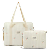 Paterr tulip diaper bag tote full-front view showing spacious compartments for essentials.
