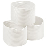Patvingot storage basket with handles close-up showing easy portability for organization