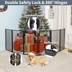 Paulmele gate with walk-through door demonstrates convenient entry for pet owners