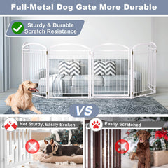 Paulmele dog gate with door closed for secure pet passage