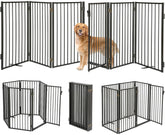 Paulmele metal gate with door front view shows durable all-metal construction