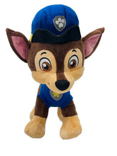 Paw Patrol Chase blue plush cuddle pillow with soft texture for cozy playtime.