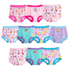 Paw Patrol toddler potty training pants featuring Chase with colorful stickers.
