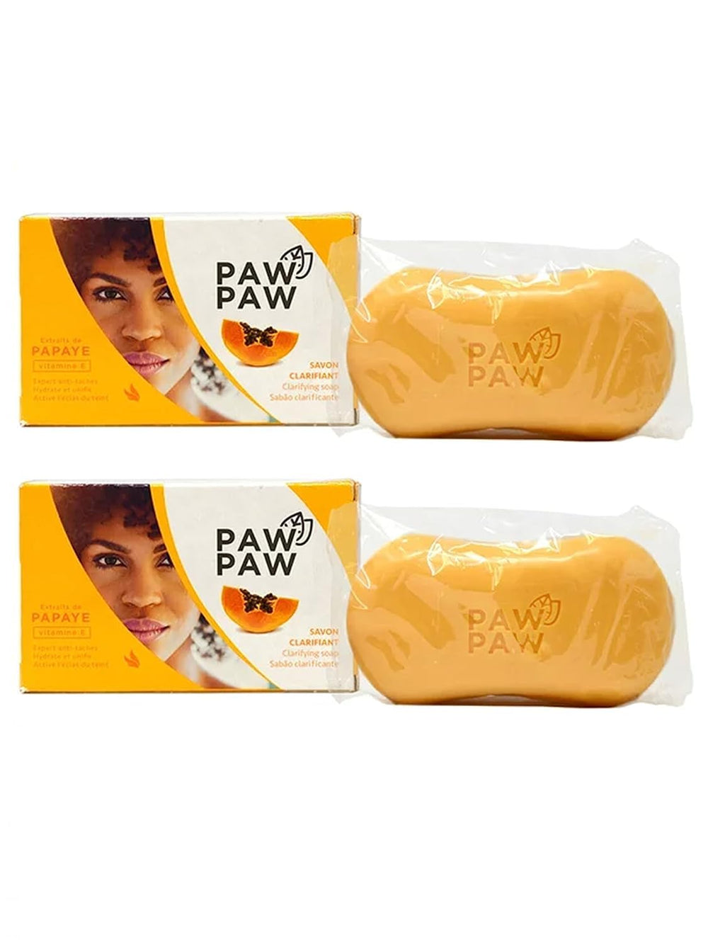 Generic Paw Paw Soap Pack-2 Bar cleanses gently and primes skin with papaya extract.