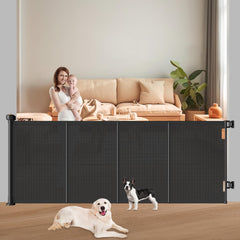 Pawtners retractable gate 71-wide extension for wide doorways and stairs