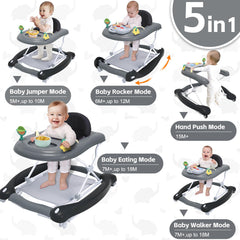 Pawtong-baby-walker-bouncer-rocker demonstrates safe, engaging play in multiple configurations.