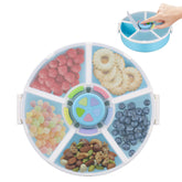 Pawtong snack-rotator blue front view for organized kid-friendly snacking