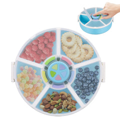 Pawtong snack-rotator blue front view for organized kid-friendly snacking