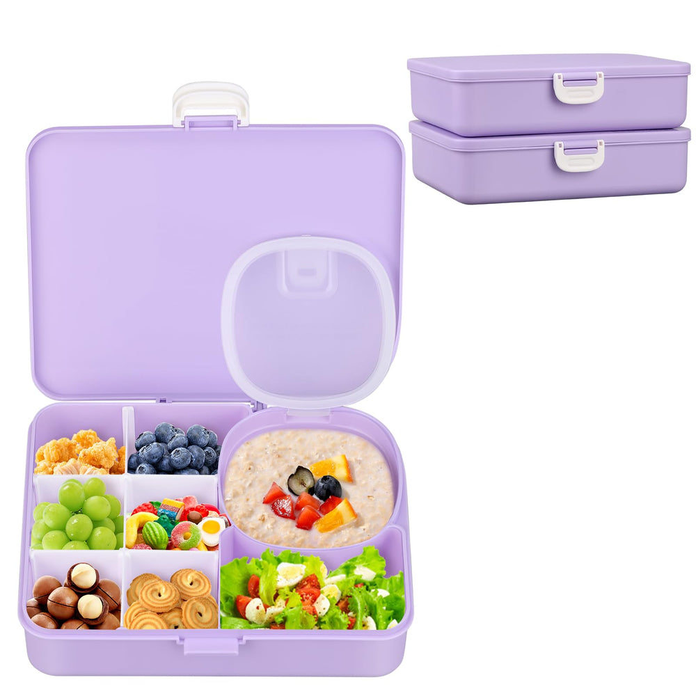 Pawtong Snackle Box double-pack purple lid for mess-free snacks on the go.