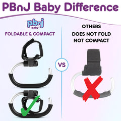 PBnJ Baby universal-fit stroller hook attaches to most prams