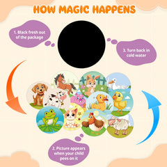 PCTCSHQ potty stickers 36 pieces in 12 styles offer variety for daily training.
