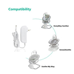 PDEEY 6ft DC cable provides flexible home charging for Graco swings.