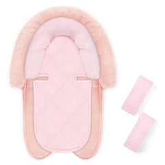 Pea Pod baby body support with plush head stability for comfy car rides