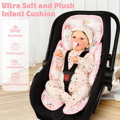 Pea Pod breathable 3D Minky fabric keeps baby comfortable on long rides.