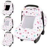 Pea Pod car seat cover with flower pattern adds stylish protection for your baby.