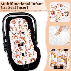 Pea Pod head and body support inside a car seat.